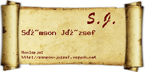 Sámson József névjegykártya
