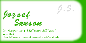 jozsef samson business card